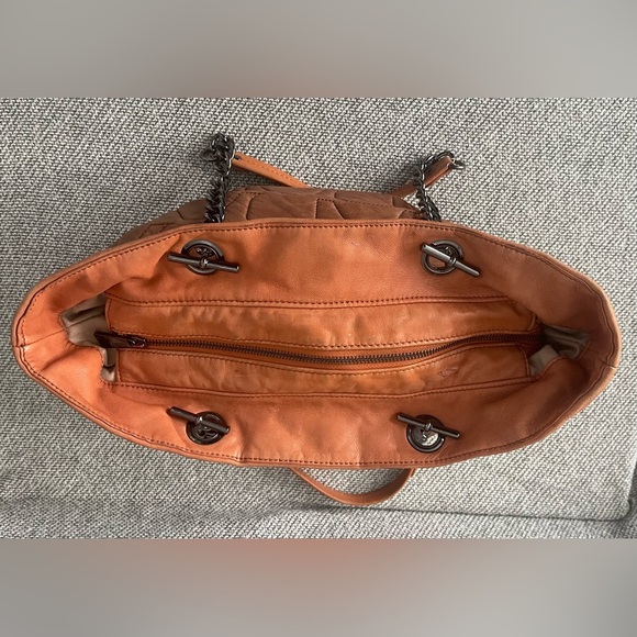 Adolfo Dominguez Brown and Tan Shoulder Bag - Picture 3 of 16